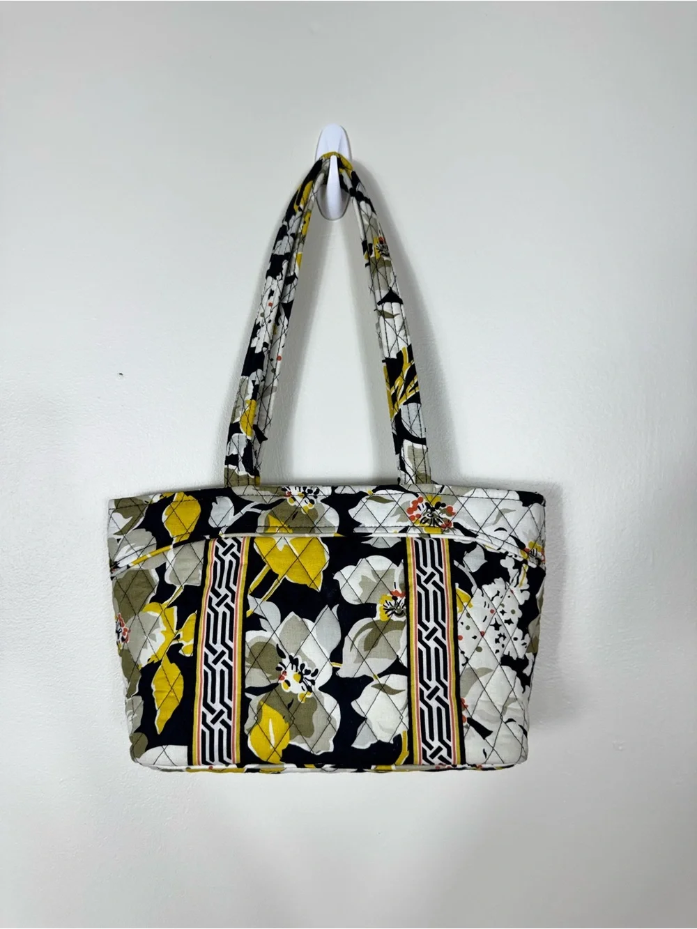 Vera Bradley Dogwood Tote & Wallet Retired Dark Floral Bohemian New